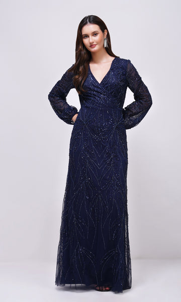 Navy Evening Elegance Gallakjole