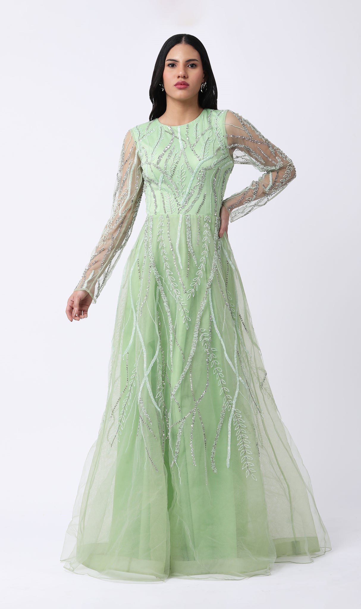 Fest Kjole Isabella i Mintgrøn