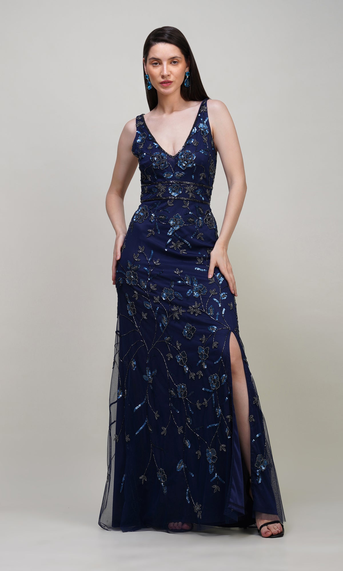 Navy Rose Gallakjole