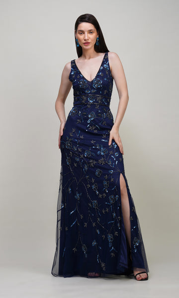 Navy Rose Gallakjole